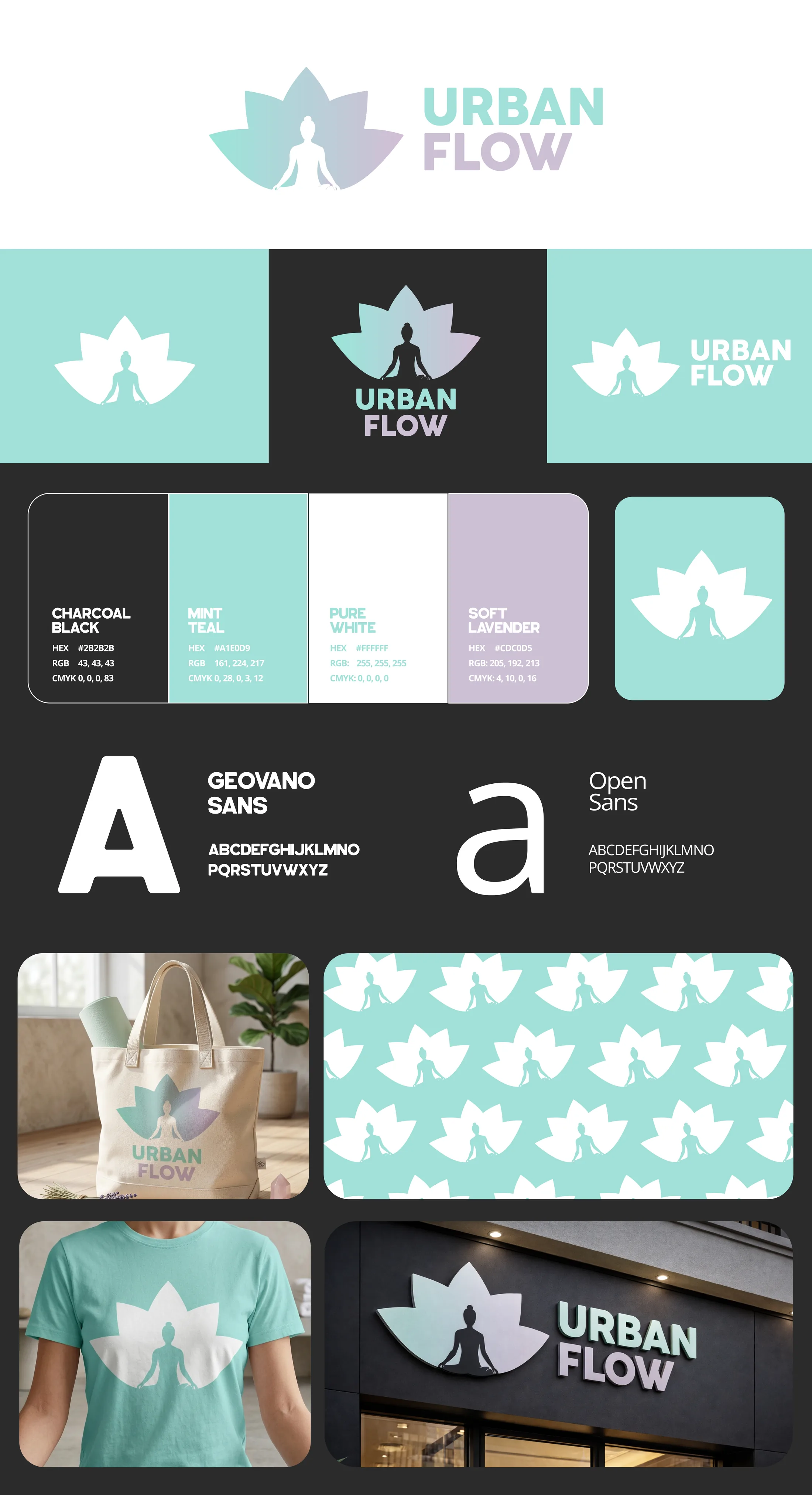 Urban Flow full brand identity board